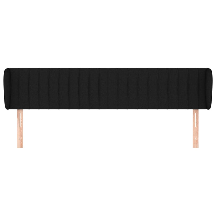 Tăblie de pat cu aripioare negru 163x23x78/88 cm textil - WALTI WALTI