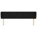 Tăblie de pat cu aripioare negru 163x23x78/88 cm textil - WALTI WALTI