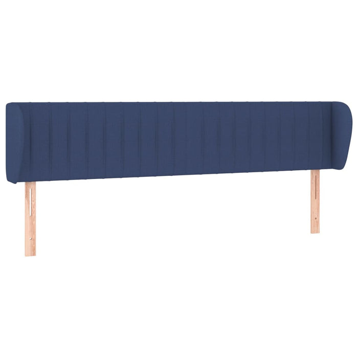 Tăblie de pat cu aripioare, albastru, 163x23x78/88 cm textil - WALTI WALTI