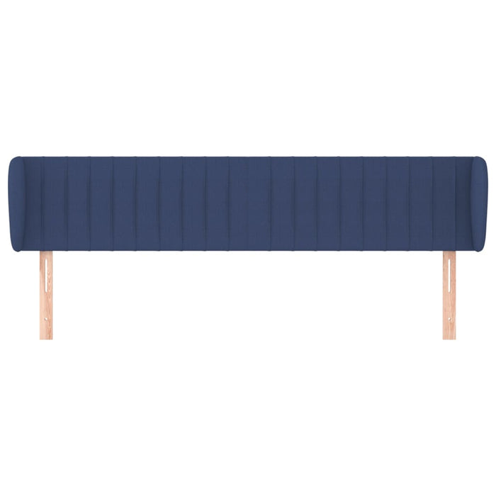 Tăblie de pat cu aripioare, albastru, 163x23x78/88 cm textil - WALTI WALTI