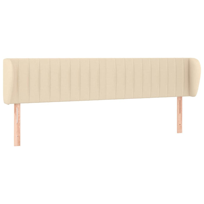 Tăblie de pat cu aripioare crem 183x23x78/88 cm material textil WALTI