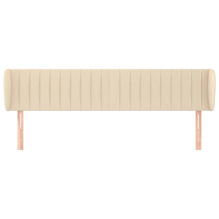 Tăblie de pat cu aripioare crem 183x23x78/88 cm material textil WALTI