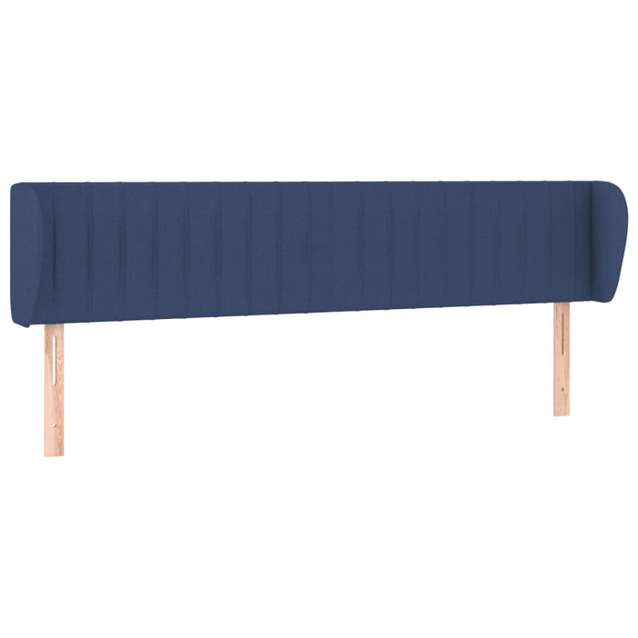 Tăblie de pat cu aripioare, albastru, 183x23x78/88 cm textil - WALTI WALTI