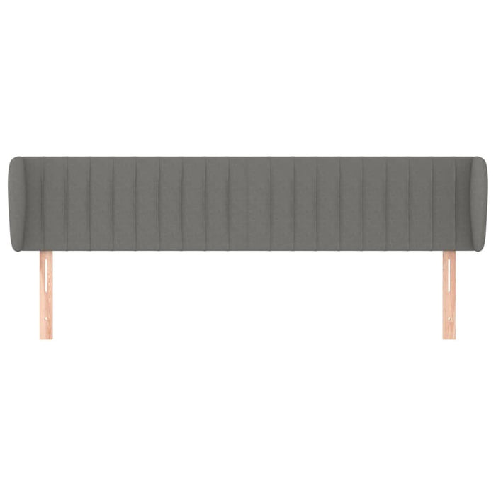 Tăblie de pat cu aripioare gri închis 203x23x78/88 cm textil - WALTI WALTI