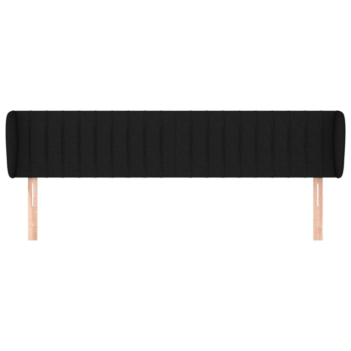 Tăblie de pat cu aripioare negru 203x23x78/88 cm textil - WALTI WALTI