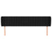 Tăblie de pat cu aripioare negru 203x23x78/88 cm textil - WALTI WALTI