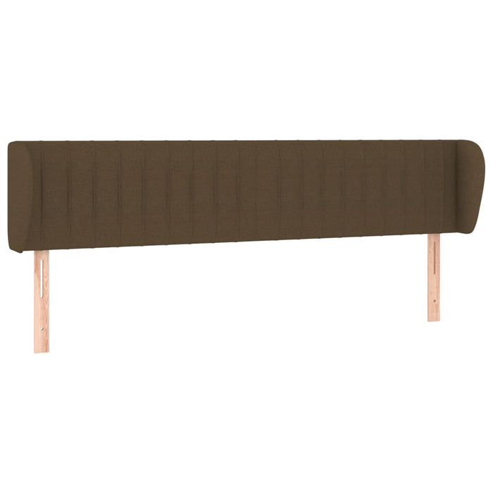 Tăblie de pat cu aripioare maro închis 203x23x78/88 cm textil - WALTI WALTI