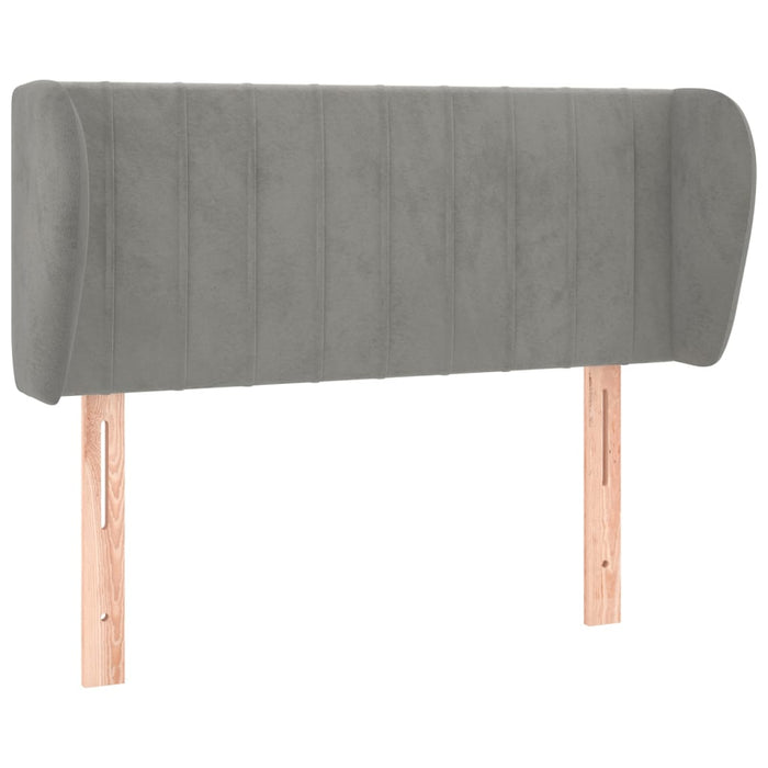 Tăblie de pat cu aripioare gri deschis 83x23x78/88 cm catifea - WALTI WALTI