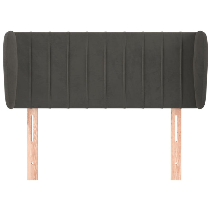 Tăblie de pat cu aripioare gri închis 83x23x78/88 cm catifea - WALTI WALTI