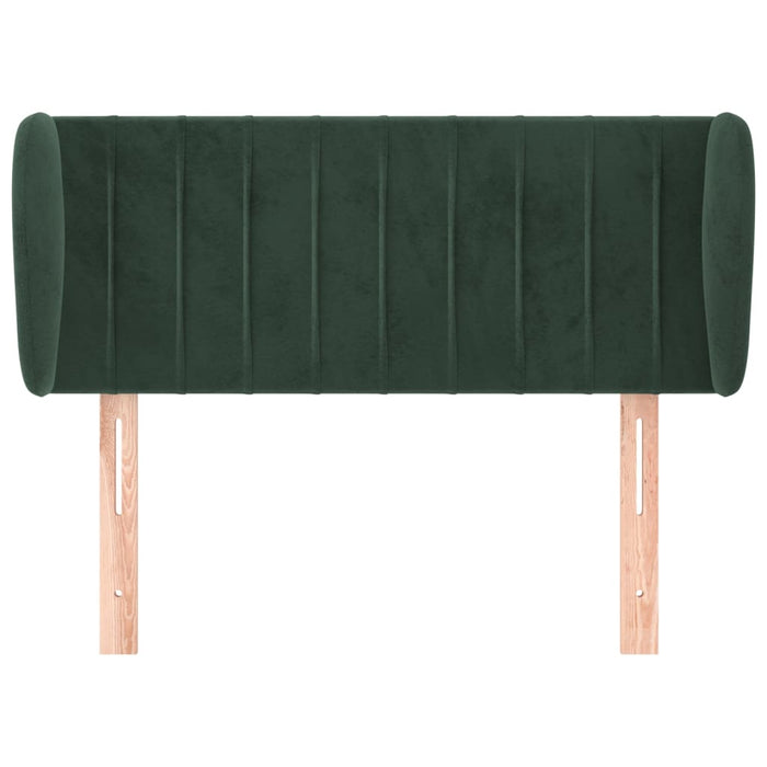 Tăblie de pat cu aripioare verde închis 83x23x78/88 cm catifea - WALTI WALTI