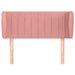 Tăblie de pat cu aripioare roz 83x23x78/88 cm catifea - WALTI WALTI
