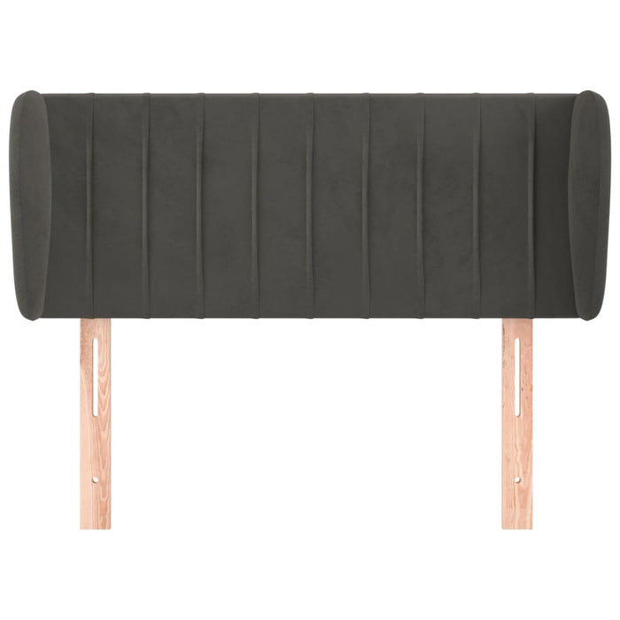 Tăblie de pat cu aripioare gri închis 93x23x78/88 cm catifea - WALTI WALTI