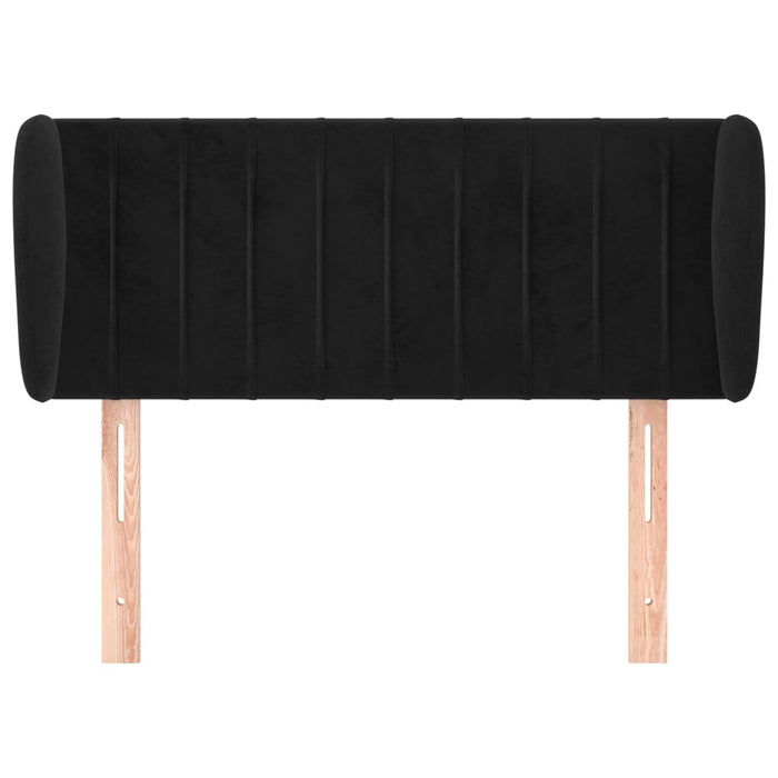 Tăblie de pat cu aripioare negru 93x23x78/88 cm catifea - WALTI WALTI