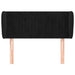 Tăblie de pat cu aripioare negru 93x23x78/88 cm catifea - WALTI WALTI