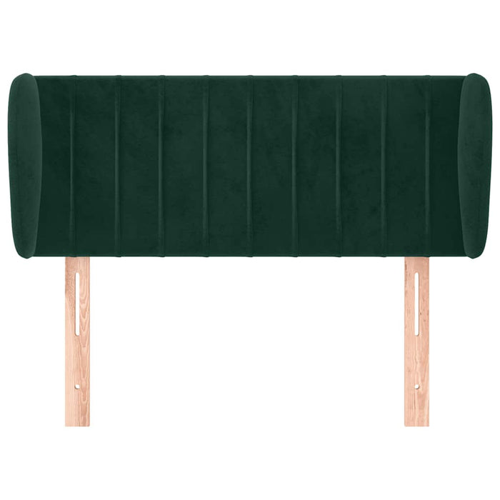 Tăblie de pat cu aripioare verde închis 93x23x78/88 cm catifea - WALTI WALTI