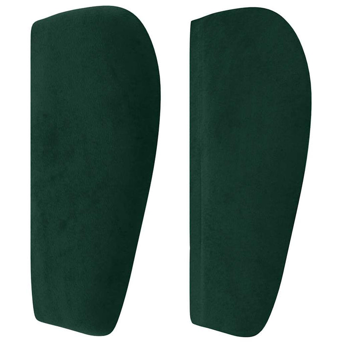 Tăblie de pat cu aripioare verde închis 93x23x78/88 cm catifea - WALTI WALTI