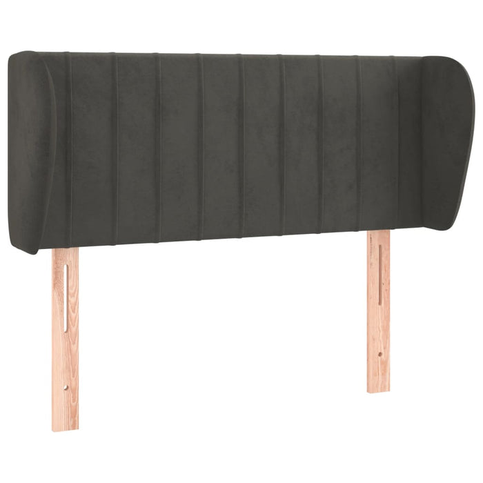 Tăblie de pat cu aripioare gri închis 103x23x78/88 cm catifea - WALTI WALTI