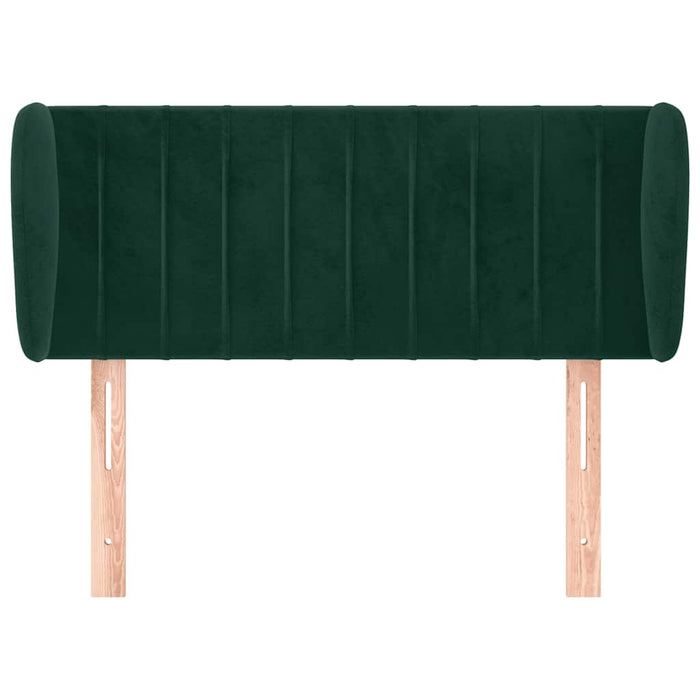 Tăblie de pat cu aripioare verde închis 103x23x78/88 cm catifea - WALTI WALTI