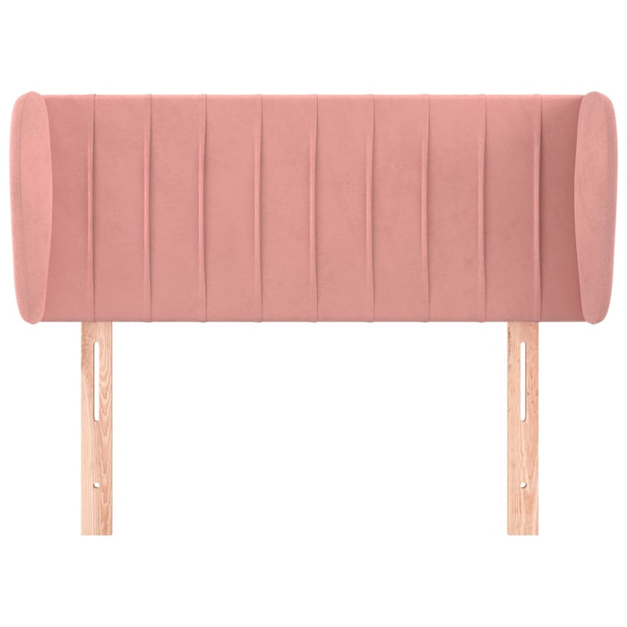 Tăblie de pat cu aripioare roz 103x23x78/88 cm catifea - WALTI WALTI