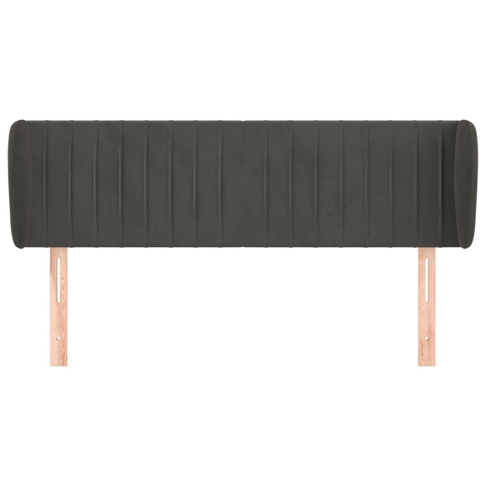 Tăblie de pat cu aripioare gri închis 147x23x78/88 cm catifea - WALTI WALTI