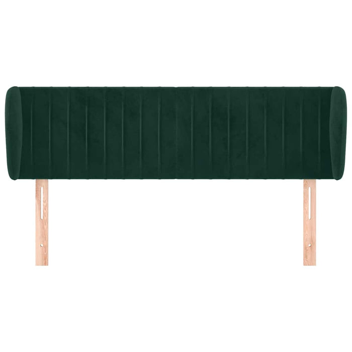 Tăblie de pat cu aripioare verde închis 147x23x78/88 cm catifea - WALTI WALTI