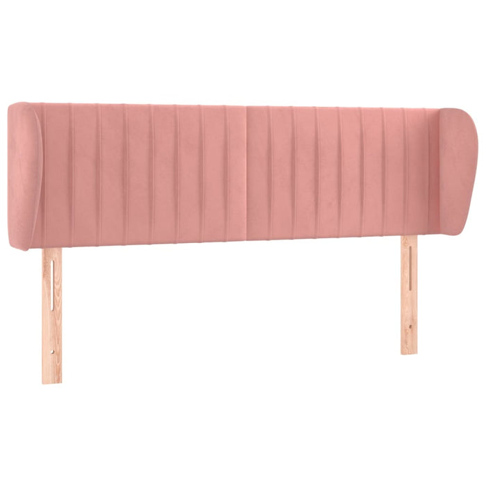 Tăblie de pat cu aripioare roz 147x23x78/88 cm catifea - WALTI WALTI