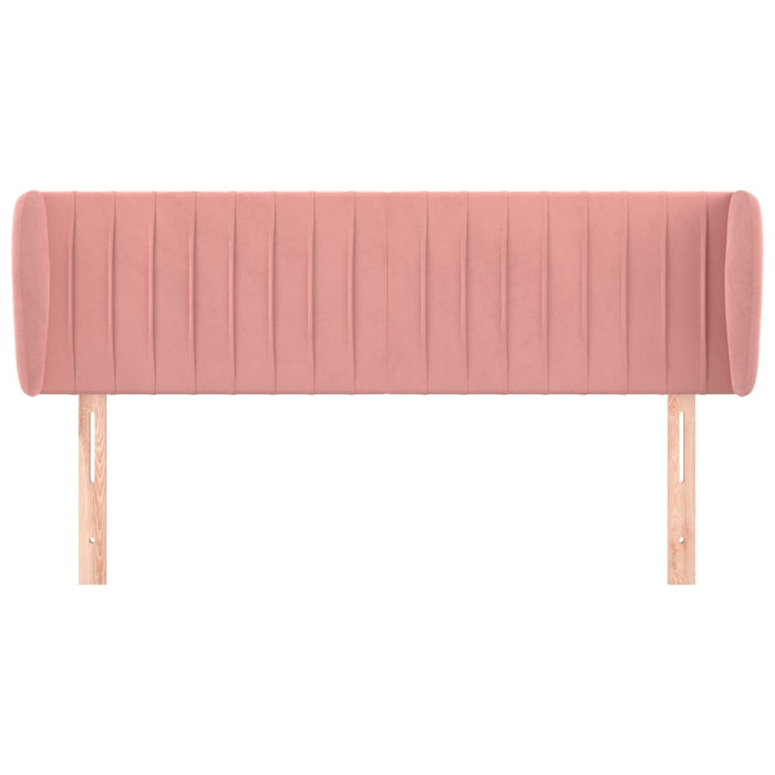 Tăblie de pat cu aripioare roz 147x23x78/88 cm catifea - WALTI WALTI