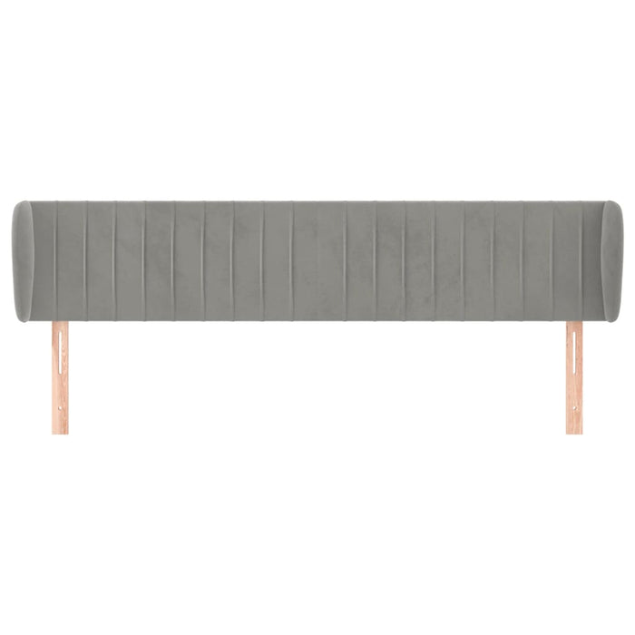Tăblie de pat cu aripioare gri deschis 163x23x78/88 cm catifea - WALTI WALTI