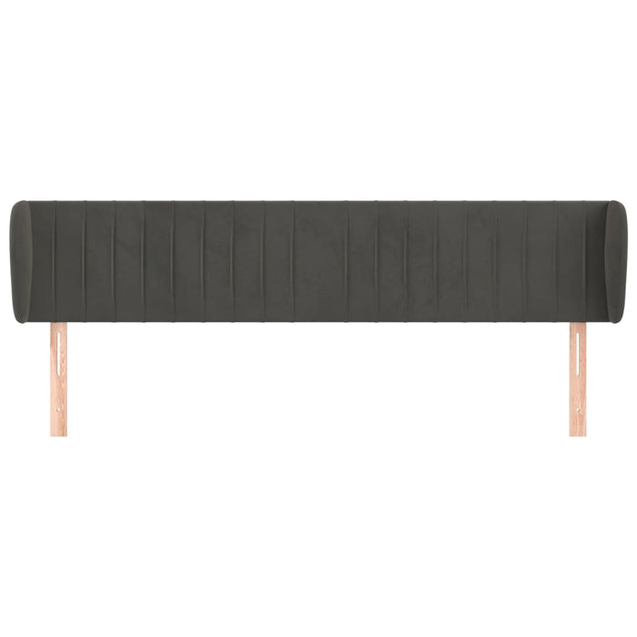 Tăblie de pat cu aripioare gri închis 163x23x78/88 cm catifea - WALTI WALTI