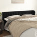 Tăblie de pat cu aripioare negru 163x23x78/88 cm catifea - WALTI WALTI