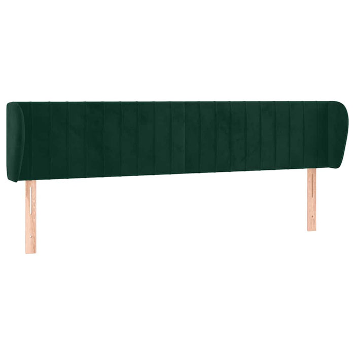 Tăblie de pat cu aripioare verde închis 163x23x78/88 cm catifea - WALTI WALTI