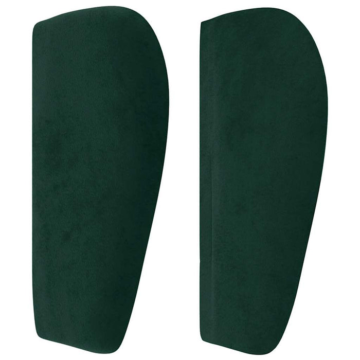Tăblie de pat cu aripioare verde închis 163x23x78/88 cm catifea - WALTI WALTI