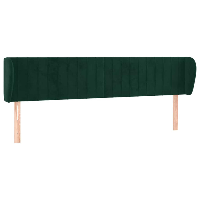 Tăblie de pat cu aripioare verde închis 183x23x78/88 cm catifea - WALTI WALTI