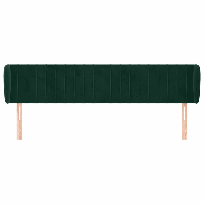 Tăblie de pat cu aripioare verde închis 183x23x78/88 cm catifea - WALTI WALTI