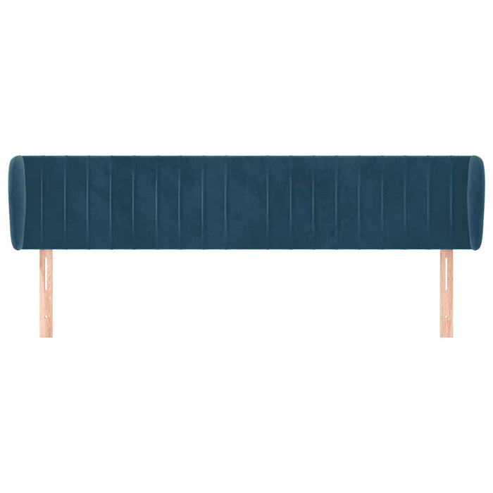 Tăblie pat cu aripioare albastru închis 183x23x78/88 cm catifea - WALTI WALTI