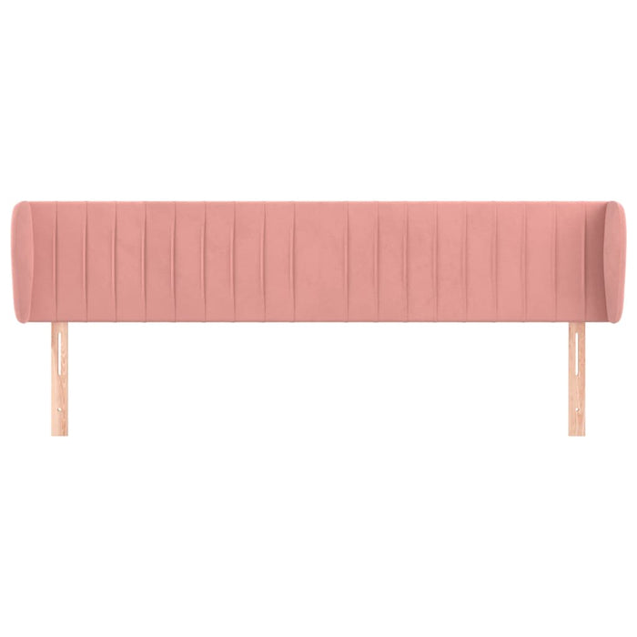 Tăblie de pat cu aripioare roz 183x23x78/88 cm catifea - WALTI WALTI