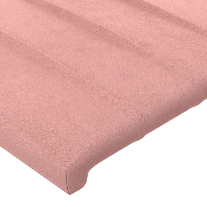 Tăblie de pat cu aripioare roz 183x23x78/88 cm catifea - WALTI WALTI