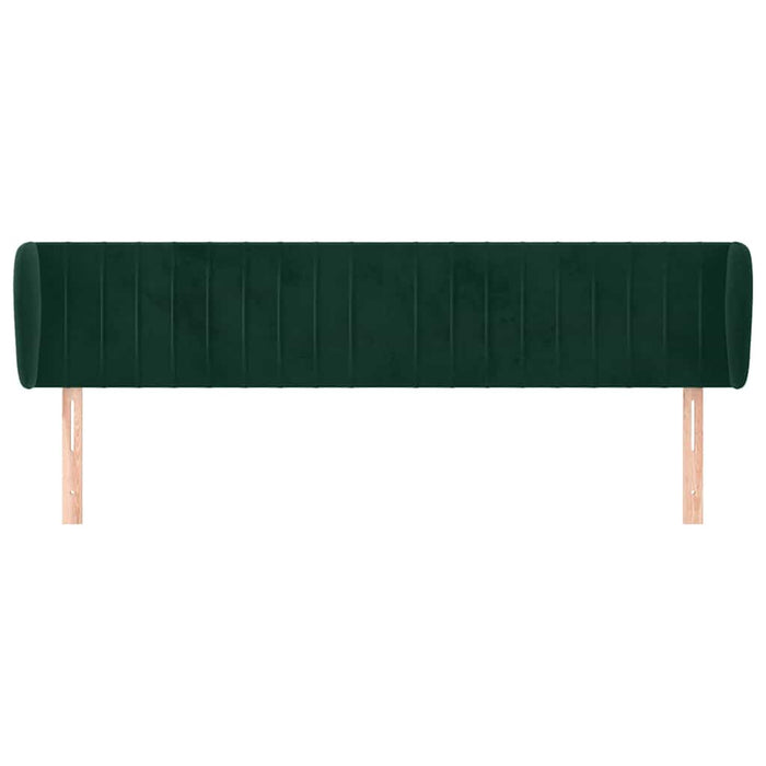 Tăblie de pat cu aripioare verde închis 203x23x78/88 cm catifea - WALTI WALTI