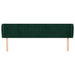 Tăblie de pat cu aripioare verde închis 203x23x78/88 cm catifea - WALTI WALTI