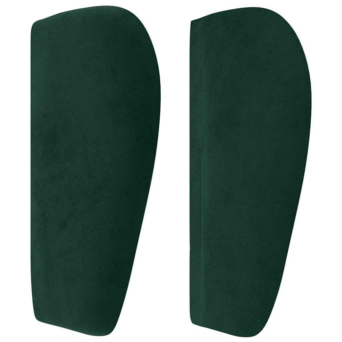 Tăblie de pat cu aripioare verde închis 203x23x78/88 cm catifea - WALTI WALTI