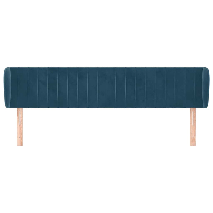Tăblie pat cu aripioare albastru închis 203x23x78/88 cm catifea - WALTI WALTI
