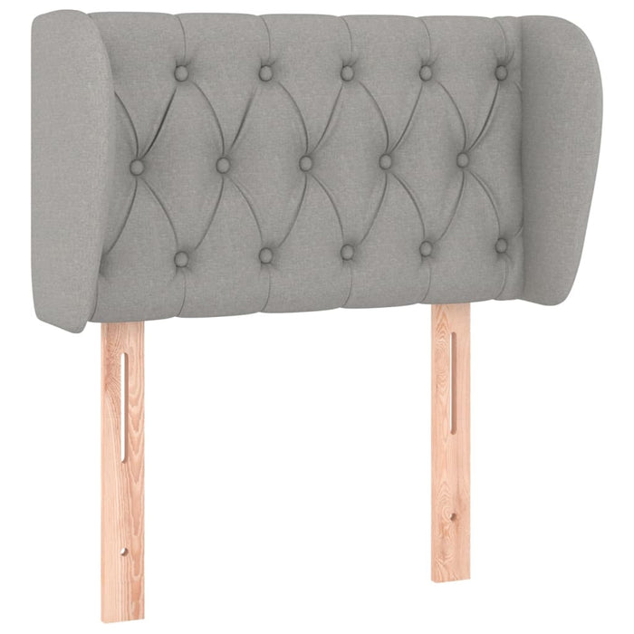 Tăblie de pat cu aripioare gri deschis 83x23x78/88 cm textil - WALTI WALTI