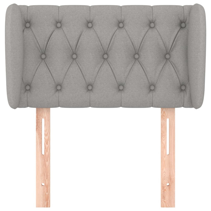 Tăblie de pat cu aripioare gri deschis 83x23x78/88 cm textil - WALTI WALTI