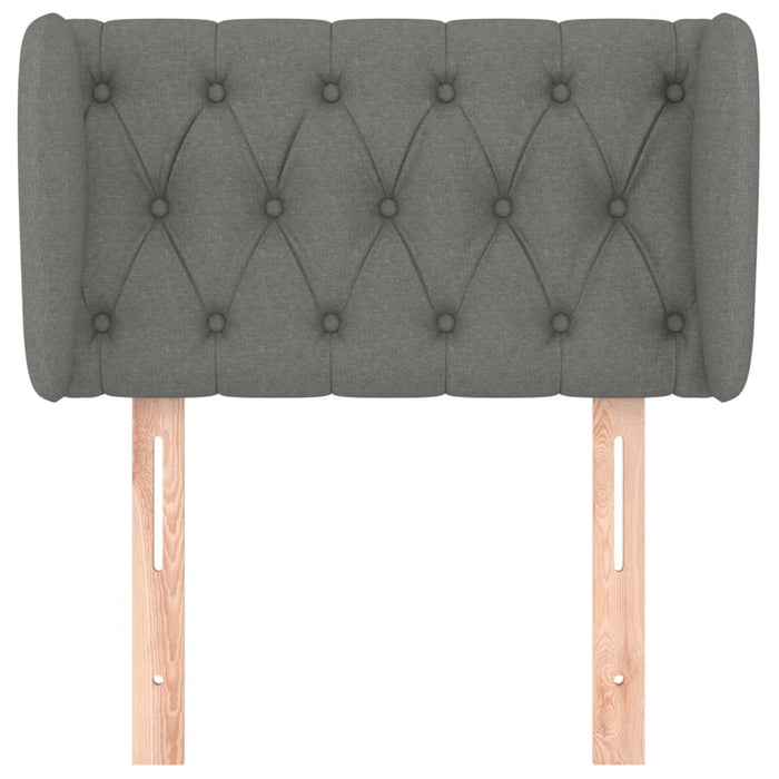 Tăblie de pat cu aripioare gri închis 83x23x78/88 cm textil - WALTI WALTI