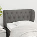 Tăblie de pat cu aripioare gri închis 83x23x78/88 cm textil - WALTI WALTI