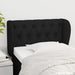 Tăblie de pat cu aripioare negru 83x23x78/88 cm material textil - WALTI WALTI