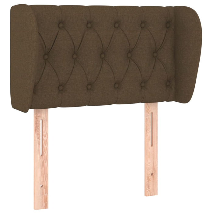 Tăblie de pat cu aripioare maro închis 83x23x78/88 cm textil - WALTI WALTI