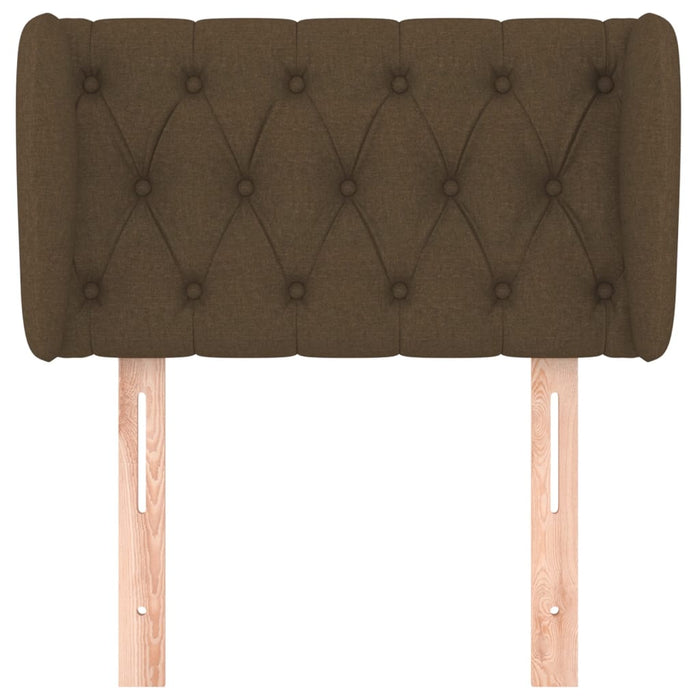 Tăblie de pat cu aripioare maro închis 83x23x78/88 cm textil - WALTI WALTI