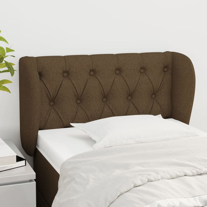 Tăblie de pat cu aripioare maro închis 83x23x78/88 cm textil - WALTI WALTI