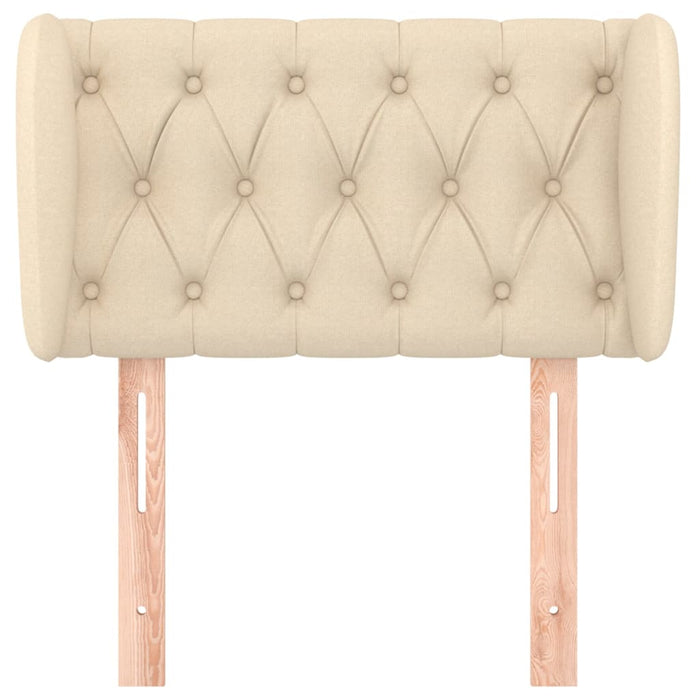 Tăblie de pat cu aripioare crem 83x23x78/88 cm material textil - WALTI WALTI